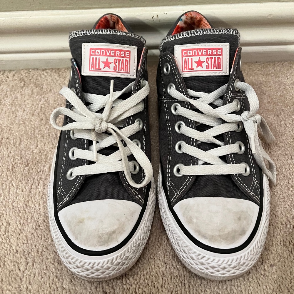 Converse All Star in Grey with a Puffy Tongue, Size 7